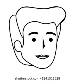 young man head avatar character