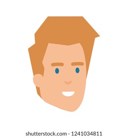 young man head avatar character