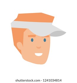 young man head avatar character