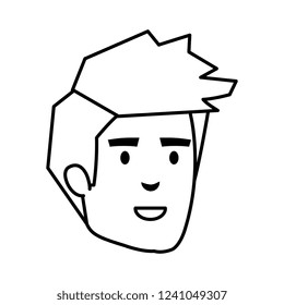 young man head avatar character