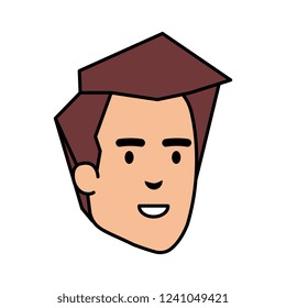 young man head avatar character