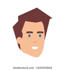 young man head avatar character