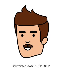 young man head avatar character