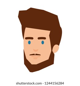young man head avatar character