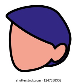 young man head avatar character