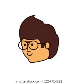 young man head avatar character