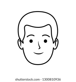 young man head avatar character