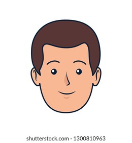 young man head avatar character