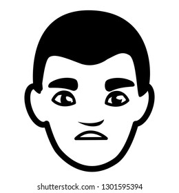 young man head avatar character