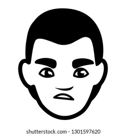 young man head avatar character