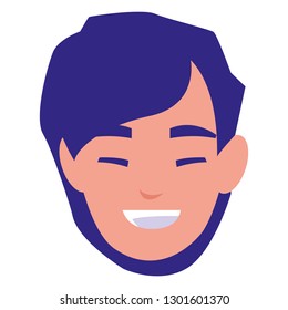 young man head avatar character