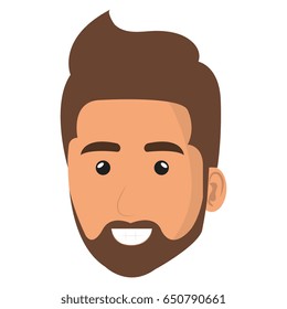 young man head avatar character