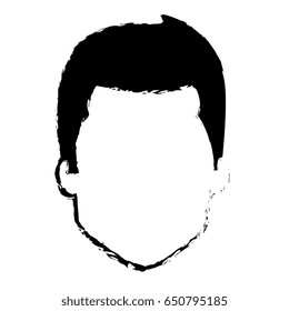 young man head avatar character