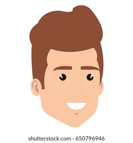 young man head avatar character