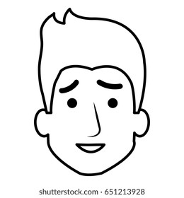 young man head avatar character