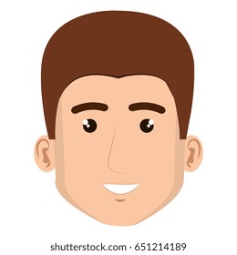 young man head avatar character
