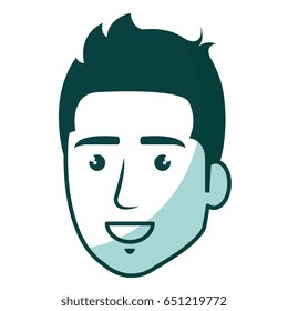 young man head avatar character