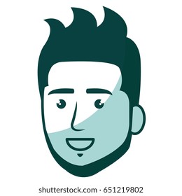 young man head avatar character