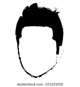 young man head avatar character