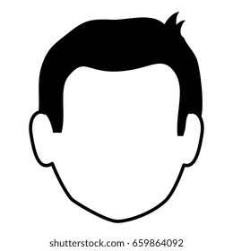 young man head avatar character