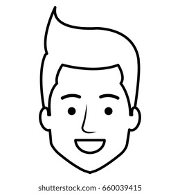 young man head avatar character