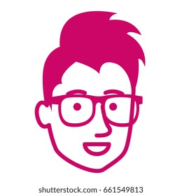 young man head avatar character