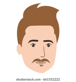 young man head avatar character