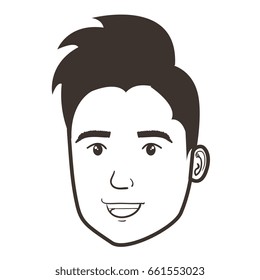 young man head avatar character