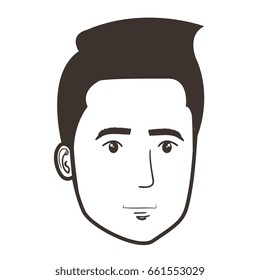young man head avatar character