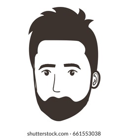 young man head avatar character