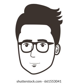 young man head avatar character