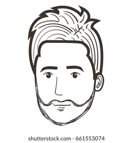 young man head avatar character