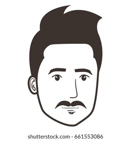 young man head avatar character