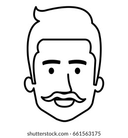 young man head avatar character