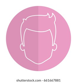 young man head avatar character