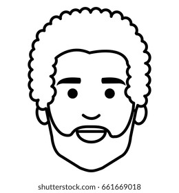 young man head avatar character
