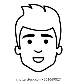 young man head avatar character