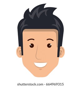 young man head avatar character