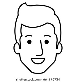 young man head avatar character