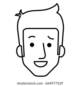 young man head avatar character