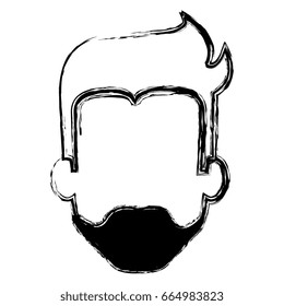 young man head avatar character