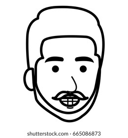 young man head avatar character