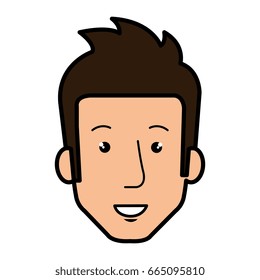 young man head avatar character