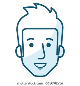 young man head avatar character