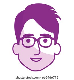 young man head avatar character