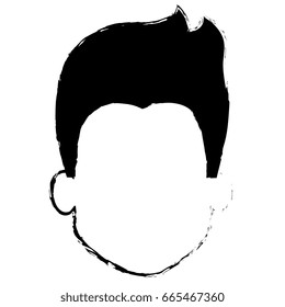 young man head avatar character