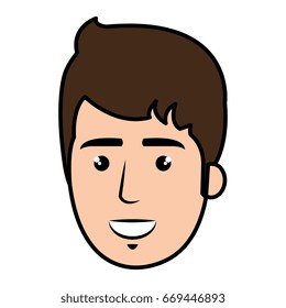young man head avatar character