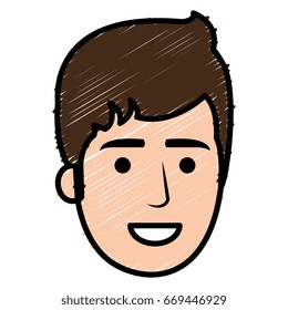 young man head avatar character