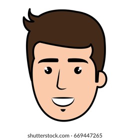 young man head avatar character