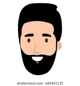 young man head avatar character